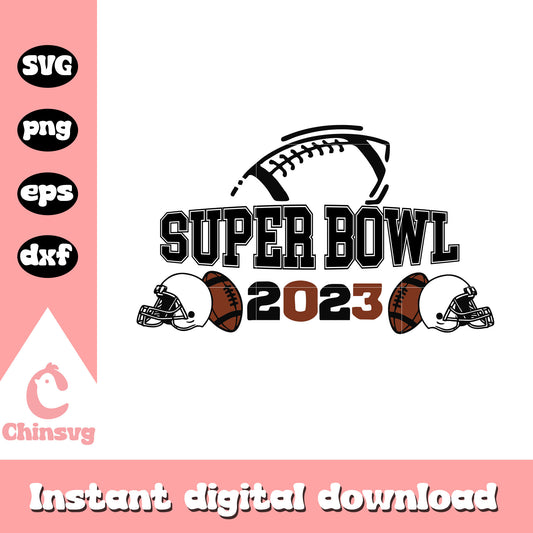 American football super bowl 2023 design svg, rugby ball svg