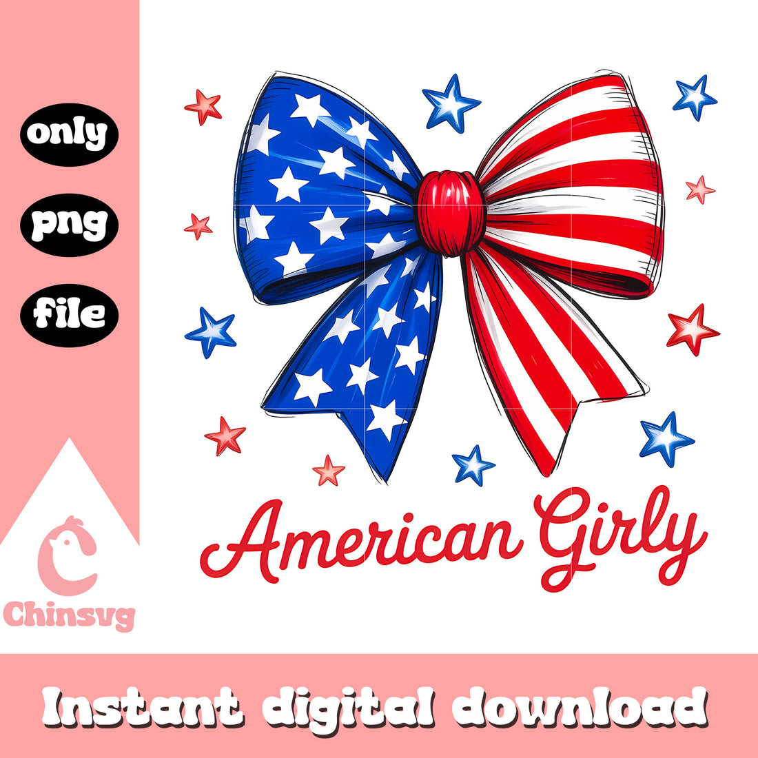 American girly coquette bow design png, america 4th of july png – Chinsvg