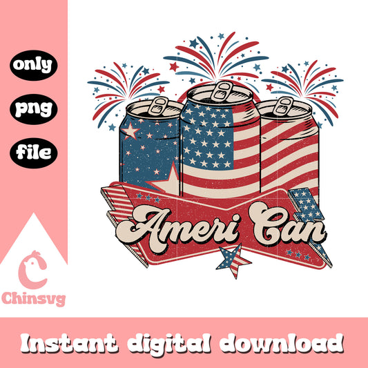 Ameri cans png, cans independence day png, cans july 4th png