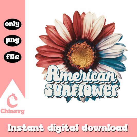 American sunflower design png, the fourth of july png