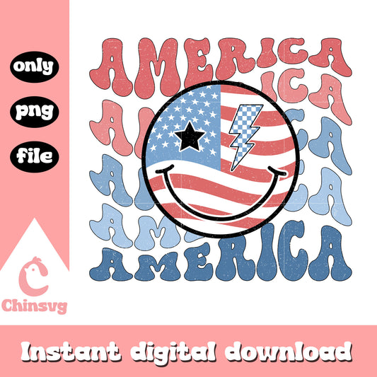 America smiley face png, smiley face america flag png, smiley png
