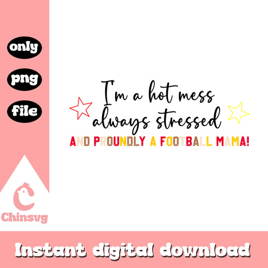 And proundly a football mama font design png, mama png, football png