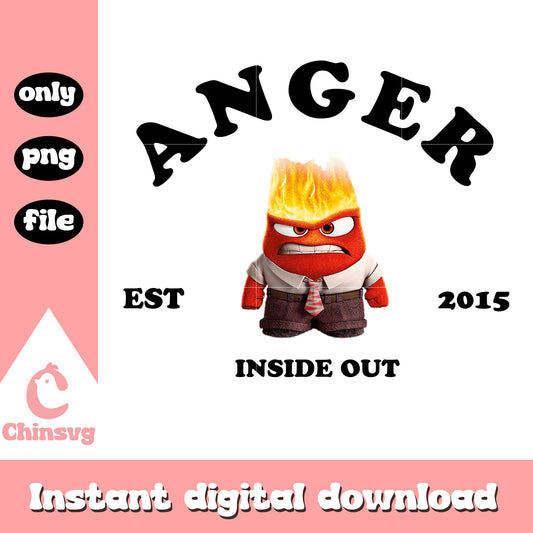 Anger est 2015 inside out design png, inside out characters anger​ png