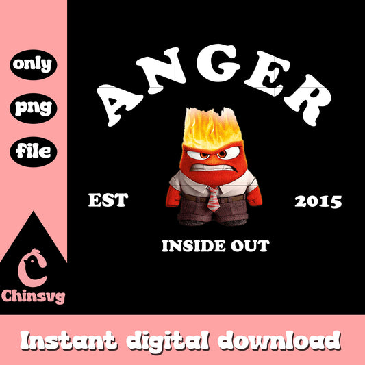 Anger white est 2015 inside out design png, inside out emotions anger​​ png