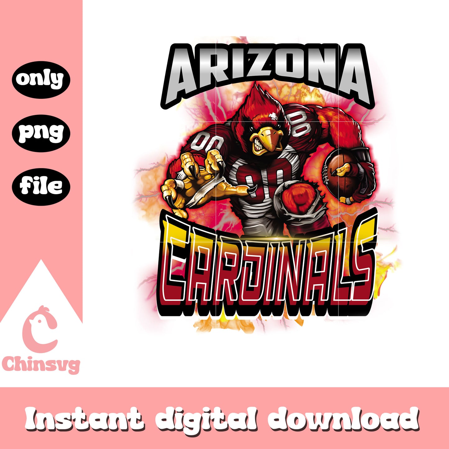 Angry birds cardinals cosplay png, arizona cardinals logo​ png