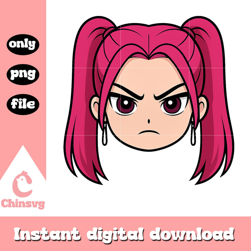 Angry rumi huntrix members design png, kpop huntrix pin png – Chinsvg