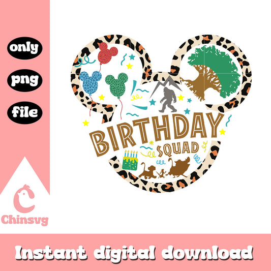 Animal kingdom birthday squad png, animal kingdom png, birthday png
