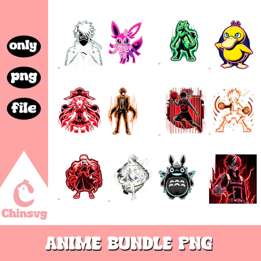 Anime cast burst of strength bundle png