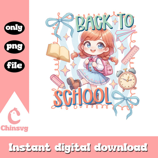 Anna back to school coquette clipart png, disney anna princess png