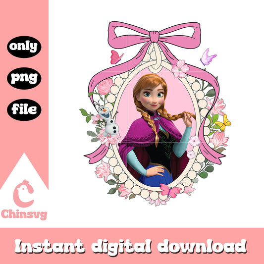Anna frozen in mirror png, anna disney princess frozen​​ png