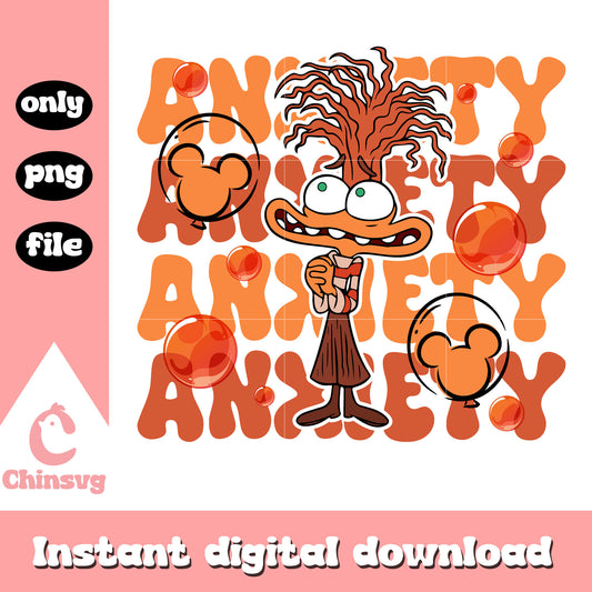 Anxiety character from inside out png, anxiety from inside out​​​ png