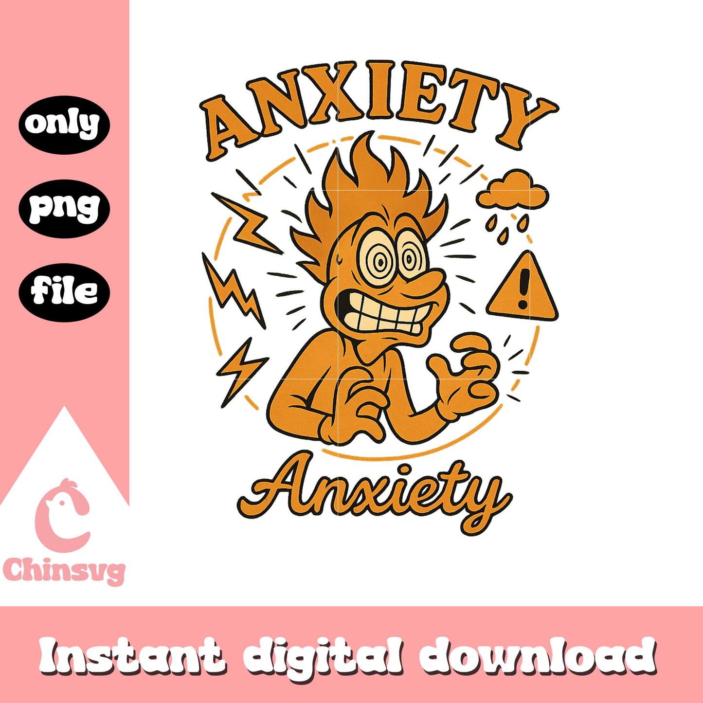Anxiety character inside out clipart png, inside out anxiety png