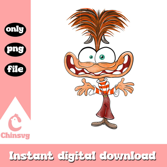 Anxiety inside out design png, inside out character​​​​​ png