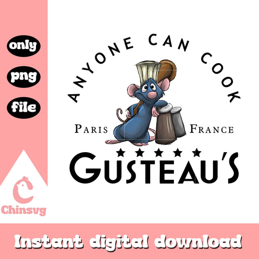 Anyone can cook paris france gusteau's png, dumbo png, disney png