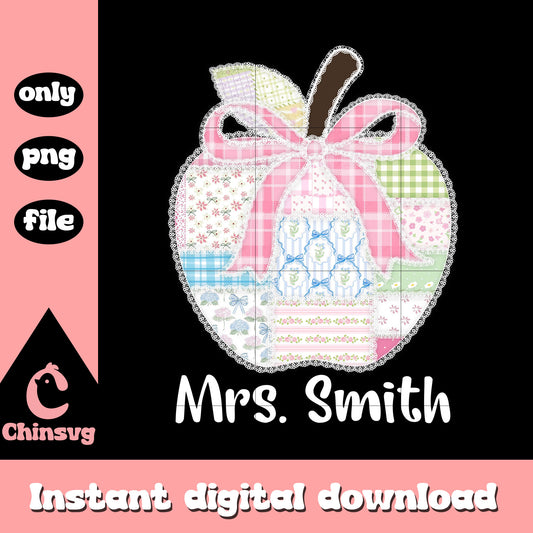 Apple pattern mrs smith design png, apple design​ png