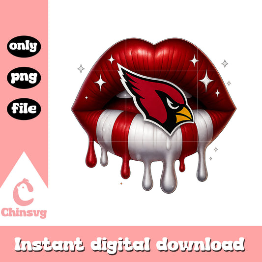 Arizona cardinals dripping lips png, arizona cardinals football​ png