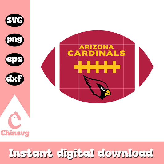 Arizona cardinals nfl ball design svg, arizona cardinals svg