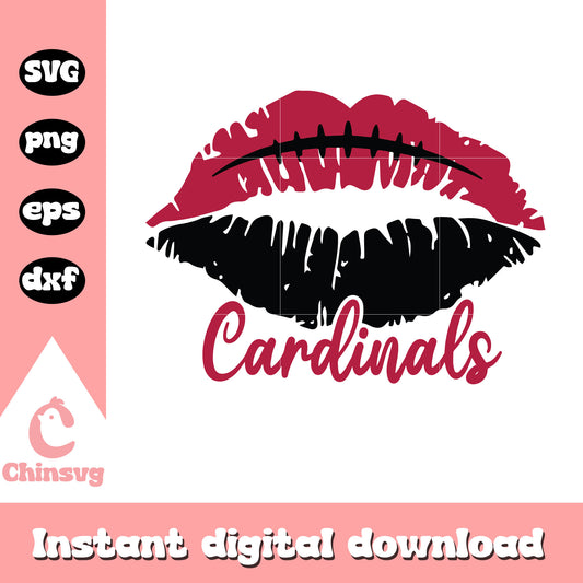 Arizona cardinals nfl football lips logo svg, arizona cardinals nfl football svg