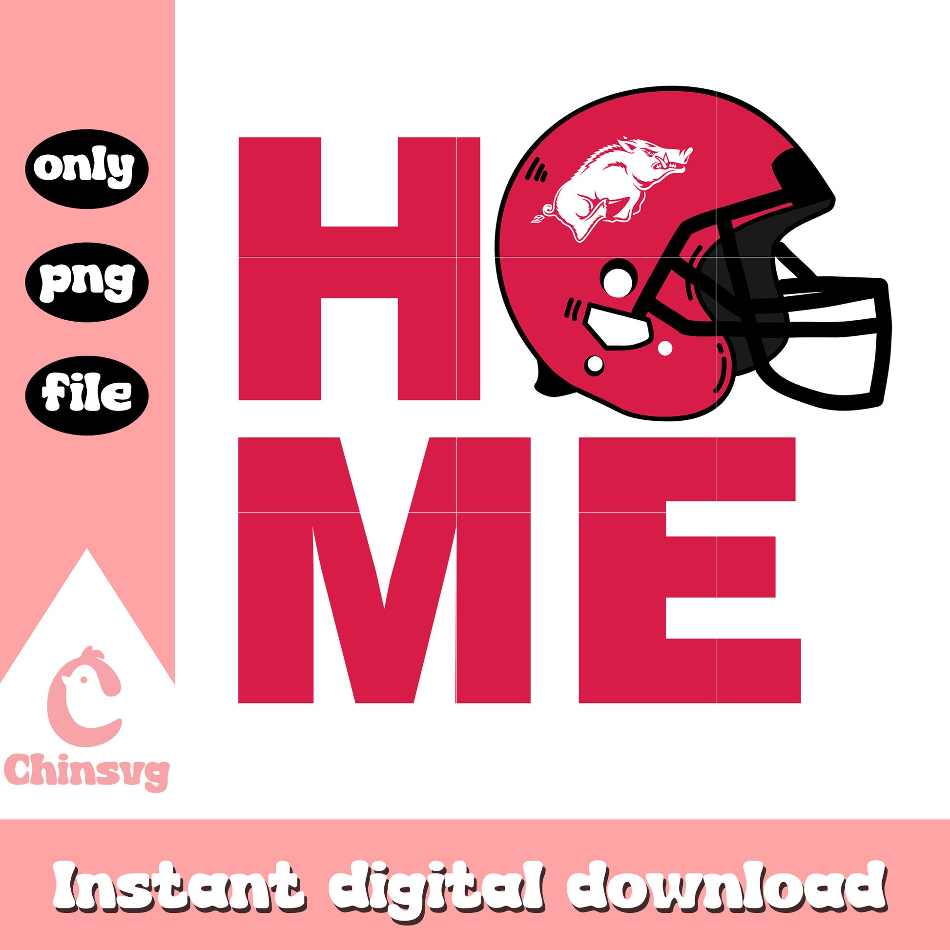 Arkansas Razorbacks helmet home font design svg, baseball helmet