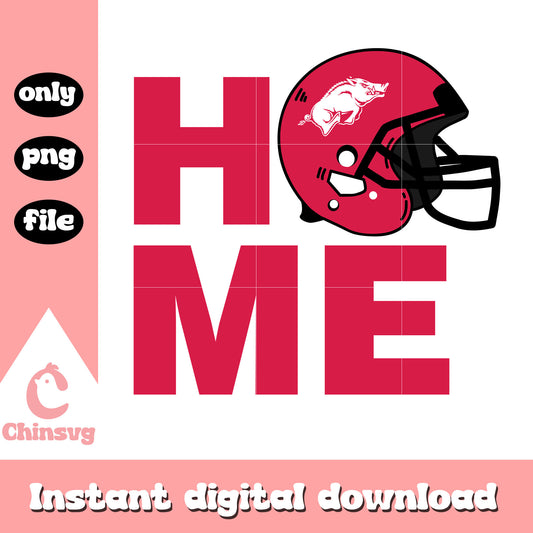 Arkansas Razorbacks helmet home font design svg, baseball helmet