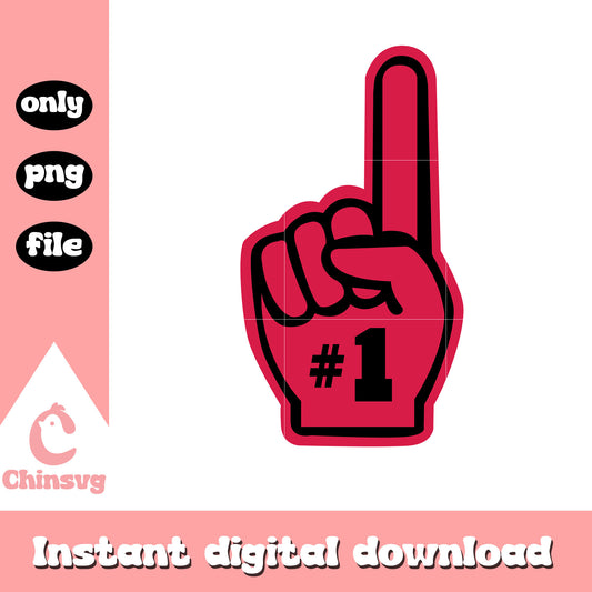 Arkansas razorbacks red foam finger number one svg, arkansas razorbacks logo svg