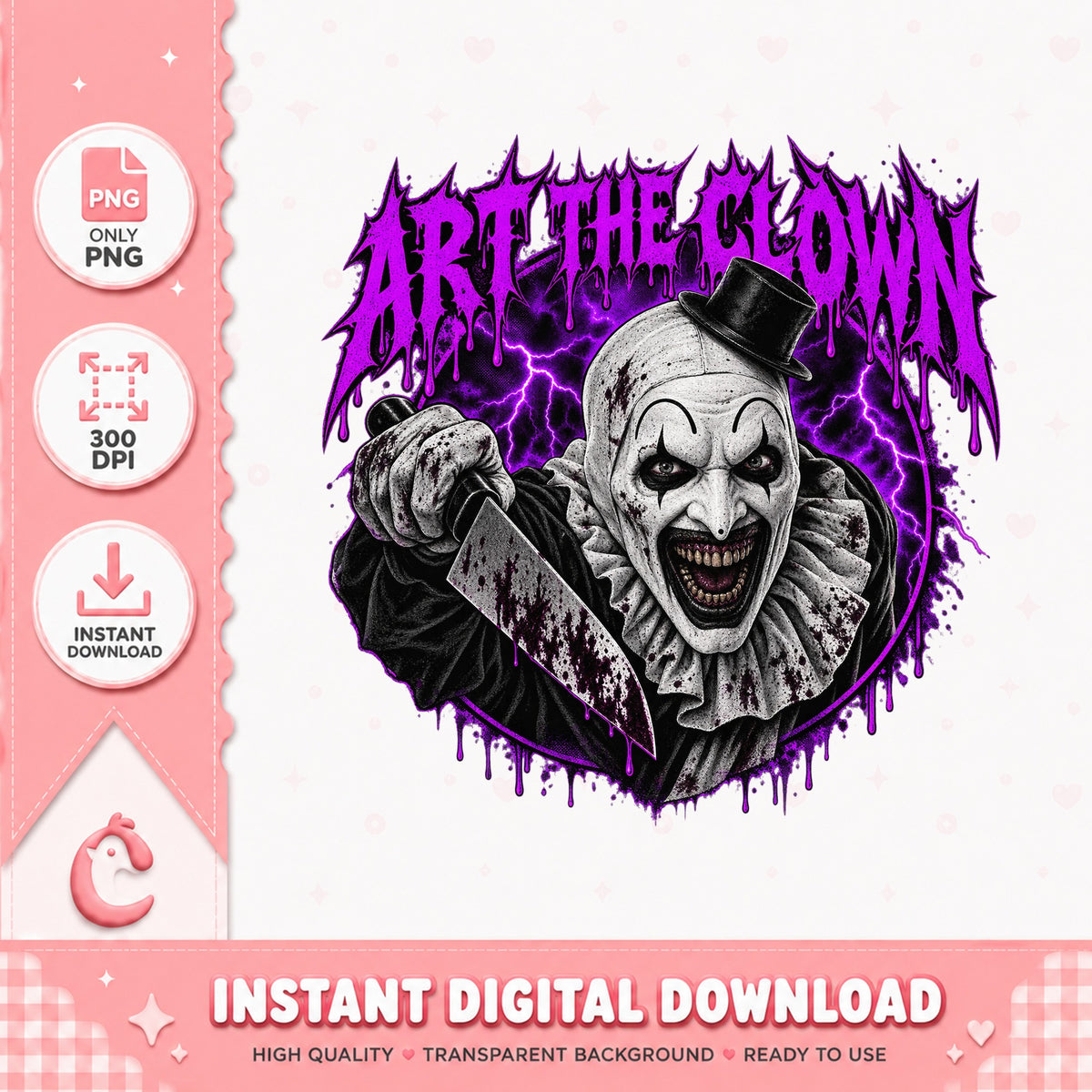 Art The Clown PNG, Terrifier Horror Clown, Halloween PNG