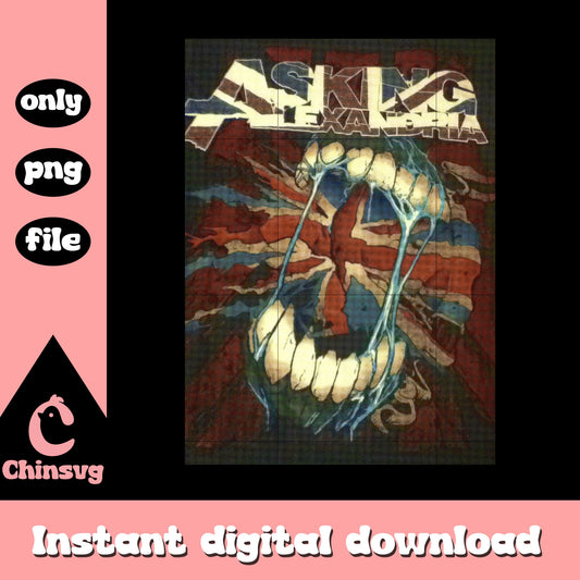 Asking alexandria fridge magnet flag eater band Logo png, band png