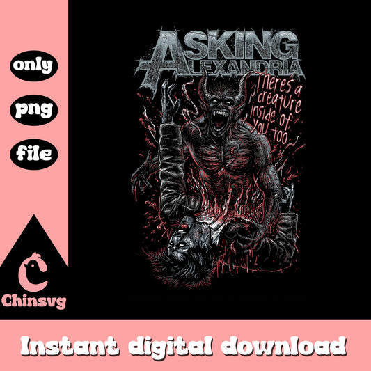 Asking alexandria there's a creature inside of you too png, movie png