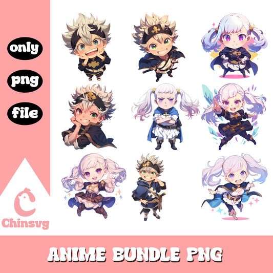 Asta and Noelle Silva chibi character bundle png
