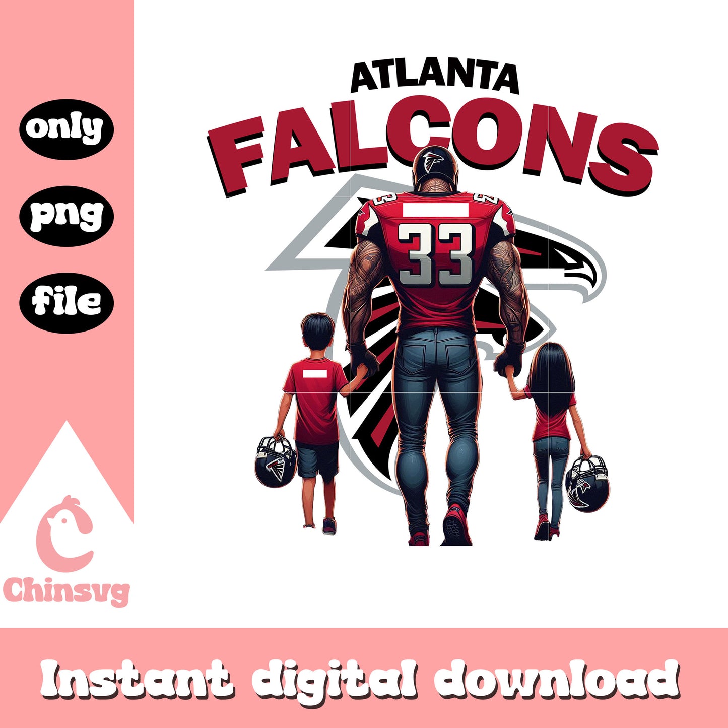 Atlanta Falcons dad logo design png, nfl football games png