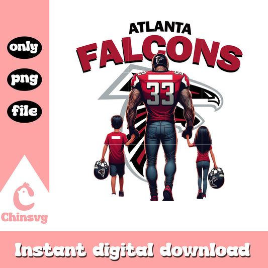 Atlanta Falcons dad logo design png, nfl football games png