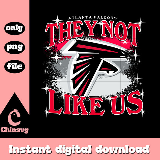 Atlanta Falcons logo they not like us png, nfl football png