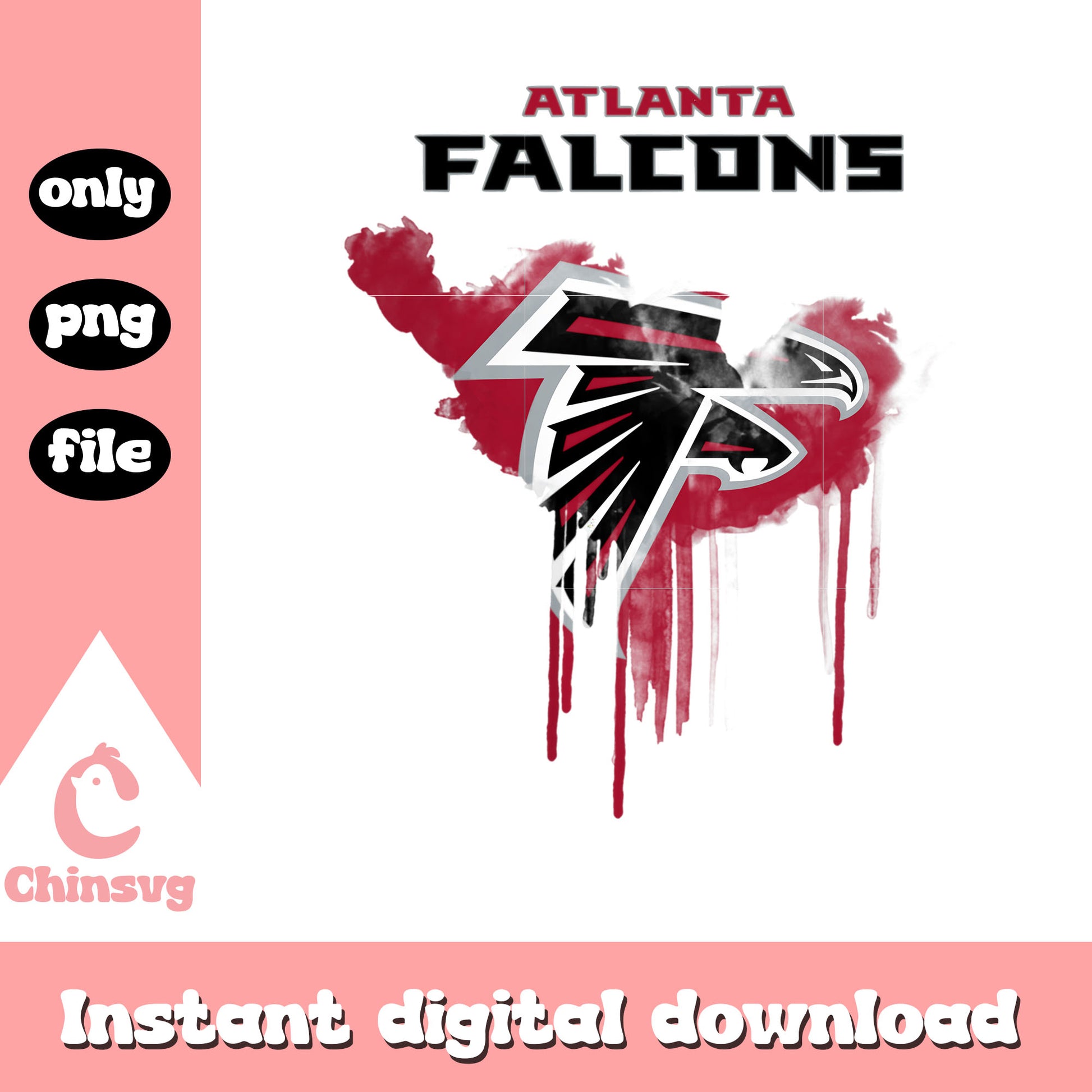 Atlanta Falcons nfl logo dripping png, Atlanta Falcons png