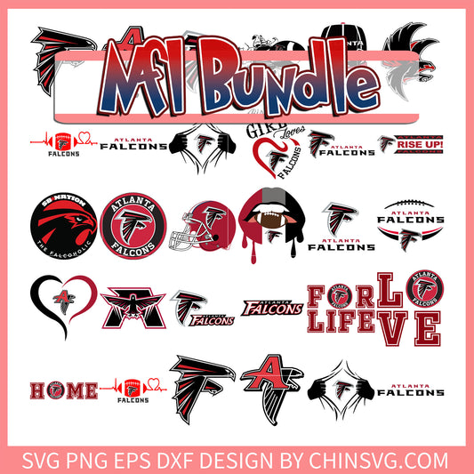 Atlanta Falcons nfl team design bundle svg,  nfl games svg