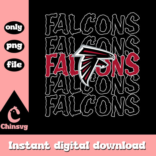 Atlanta Falcons  text design png, Atlanta Falcons  logo png