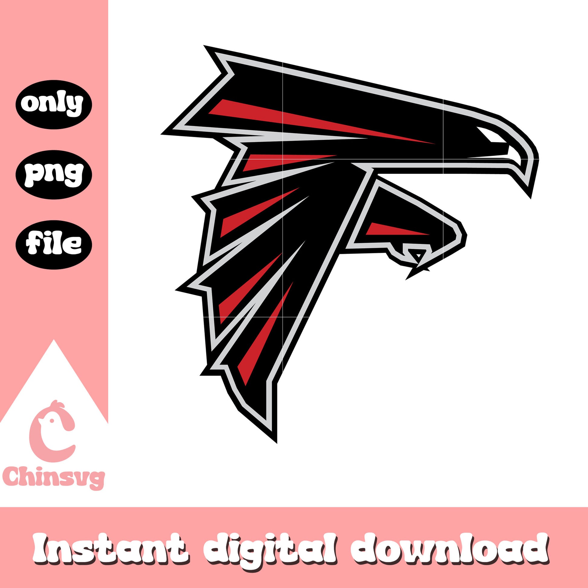 Atlanta falcons logo and sign design svg, atlanta falcon logo svg