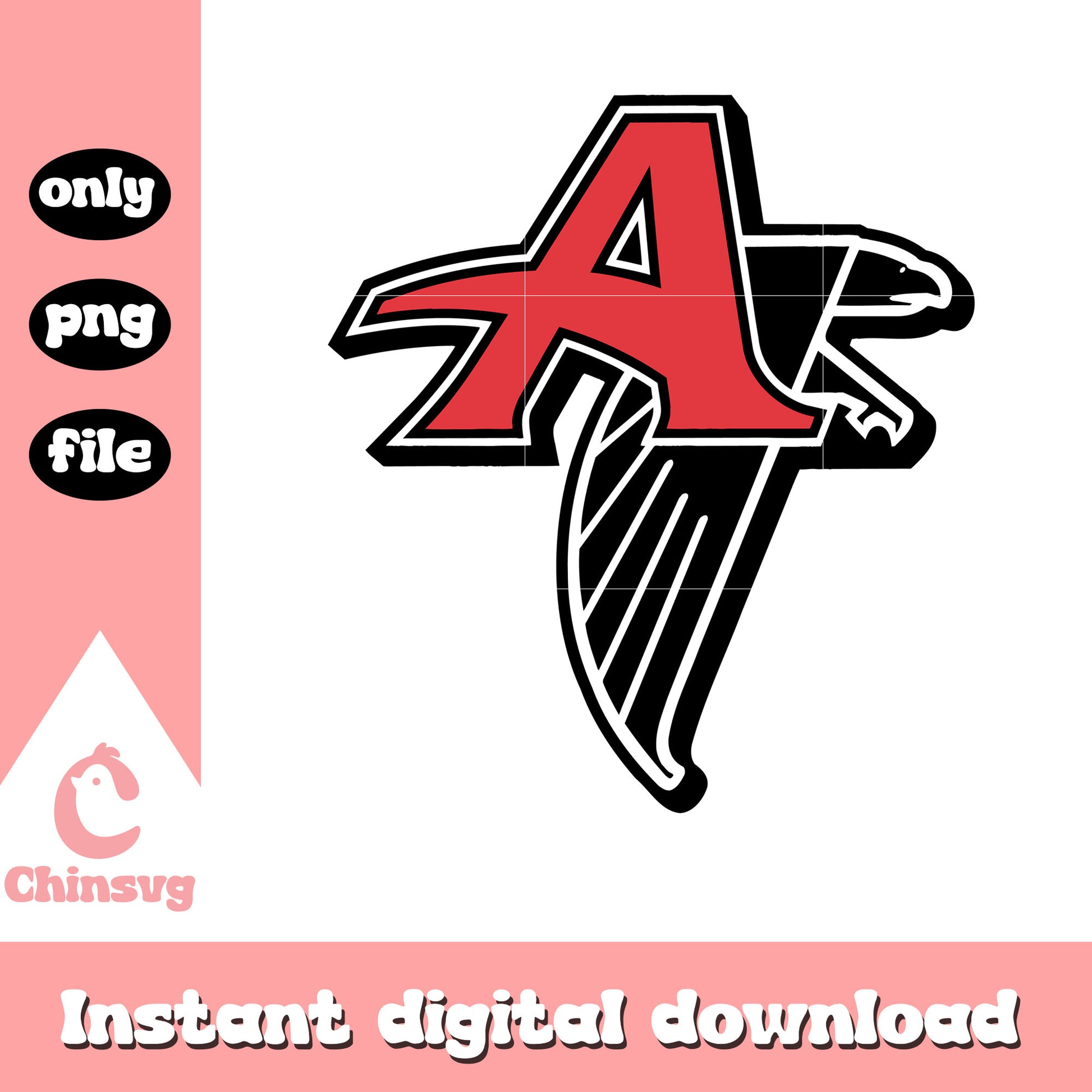 Atlanta falcons logo design svg, atlanta falcons new logo svg