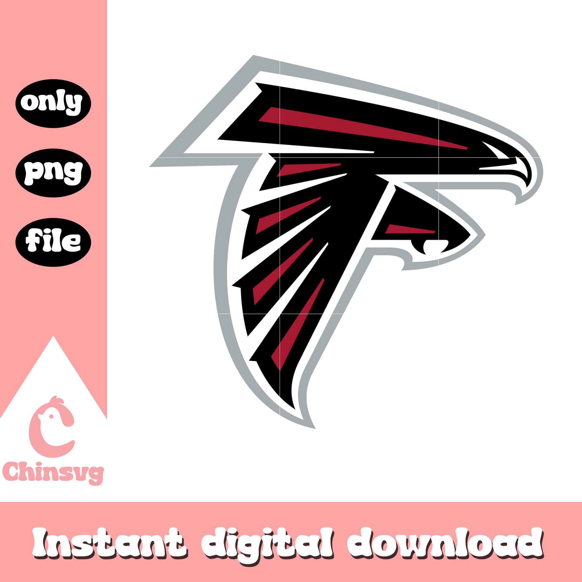 Atlanta falcons logo sign svg, atlanta falcons football logo svg