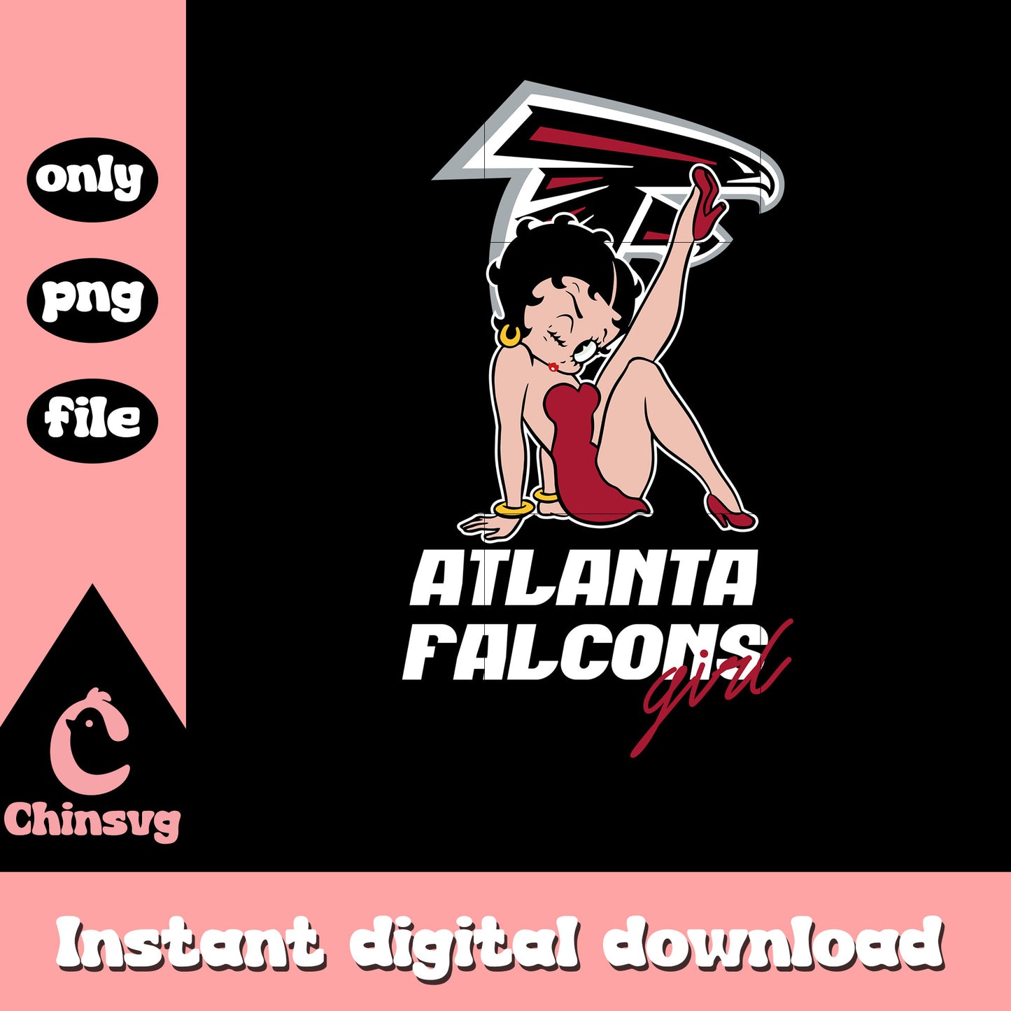 Atlanta falcons red girl png, atlanta falcons team​​​ png