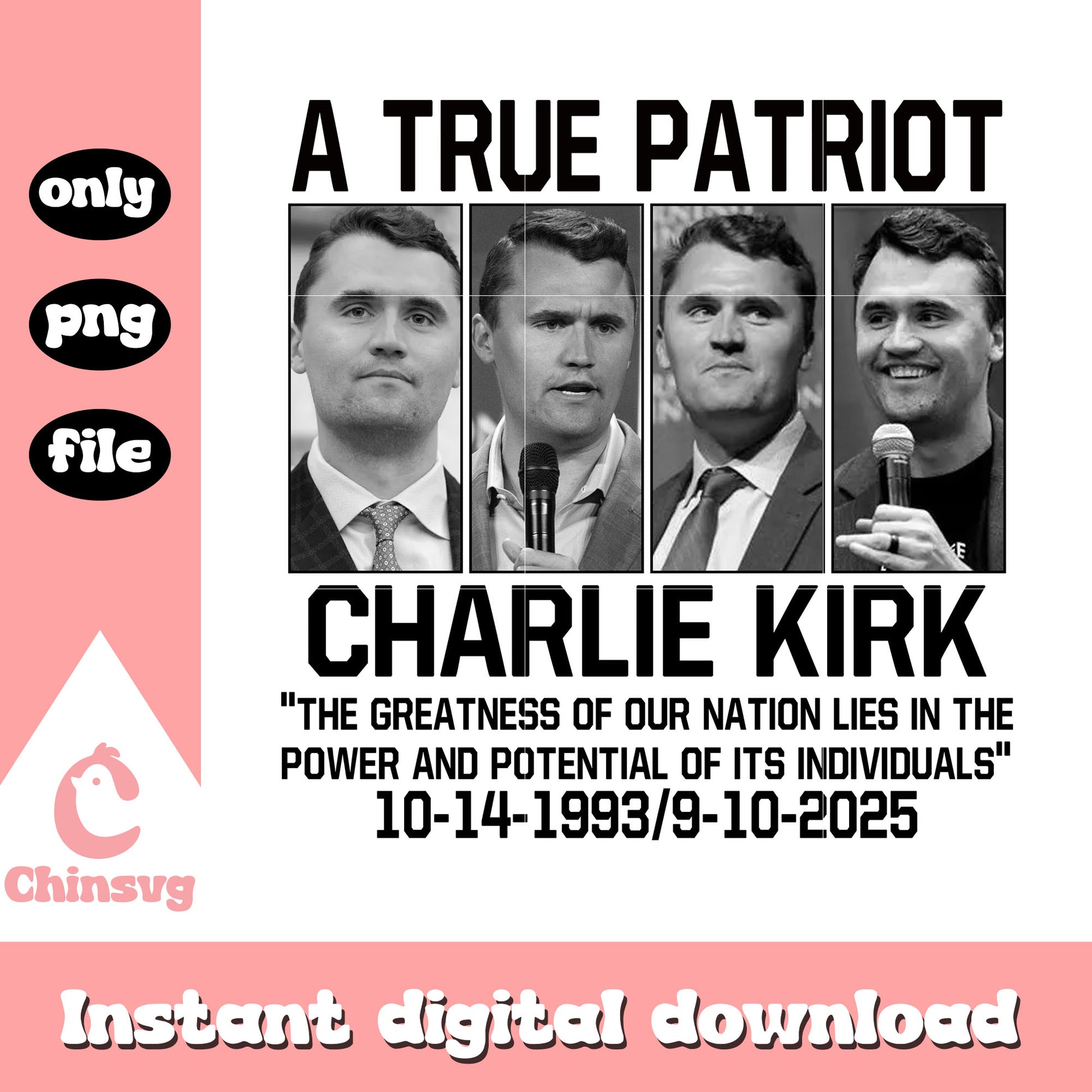 A true patriot charlie kirk quote life png, charlie kirk flashed png