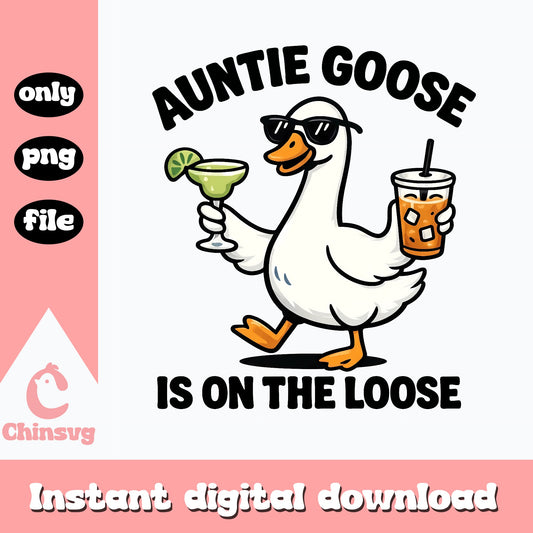 Auntie Goose Is On The Loose PNG, Funny Aunt Goose, PNG File