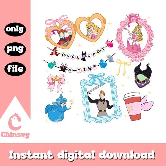 Aurora & prince Phillip characters png, disney characters png