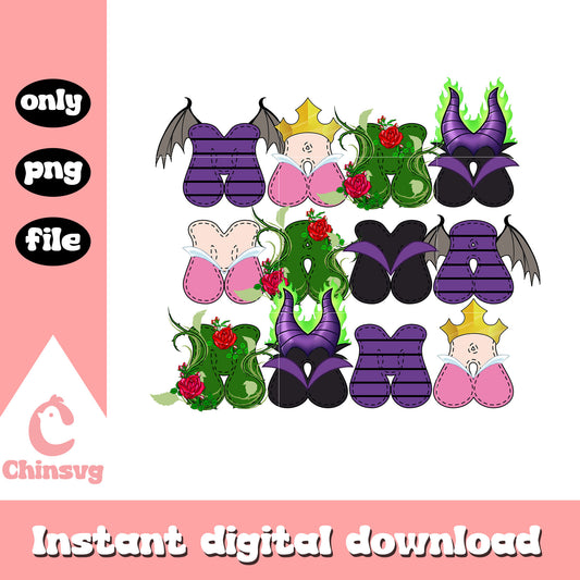 Aurora font mama design png, mama png, disney cartoon png