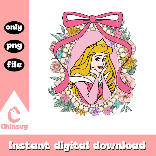 Aurora mirror floral png, aurora princess png, disney movies png