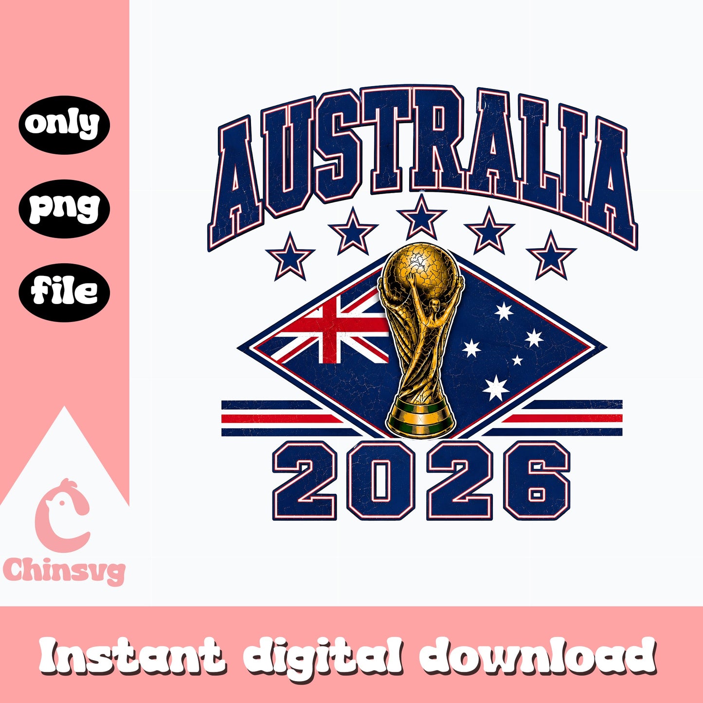 Australia 2026 World Cup PNG, Soccer Football Fan Shirt, PNG