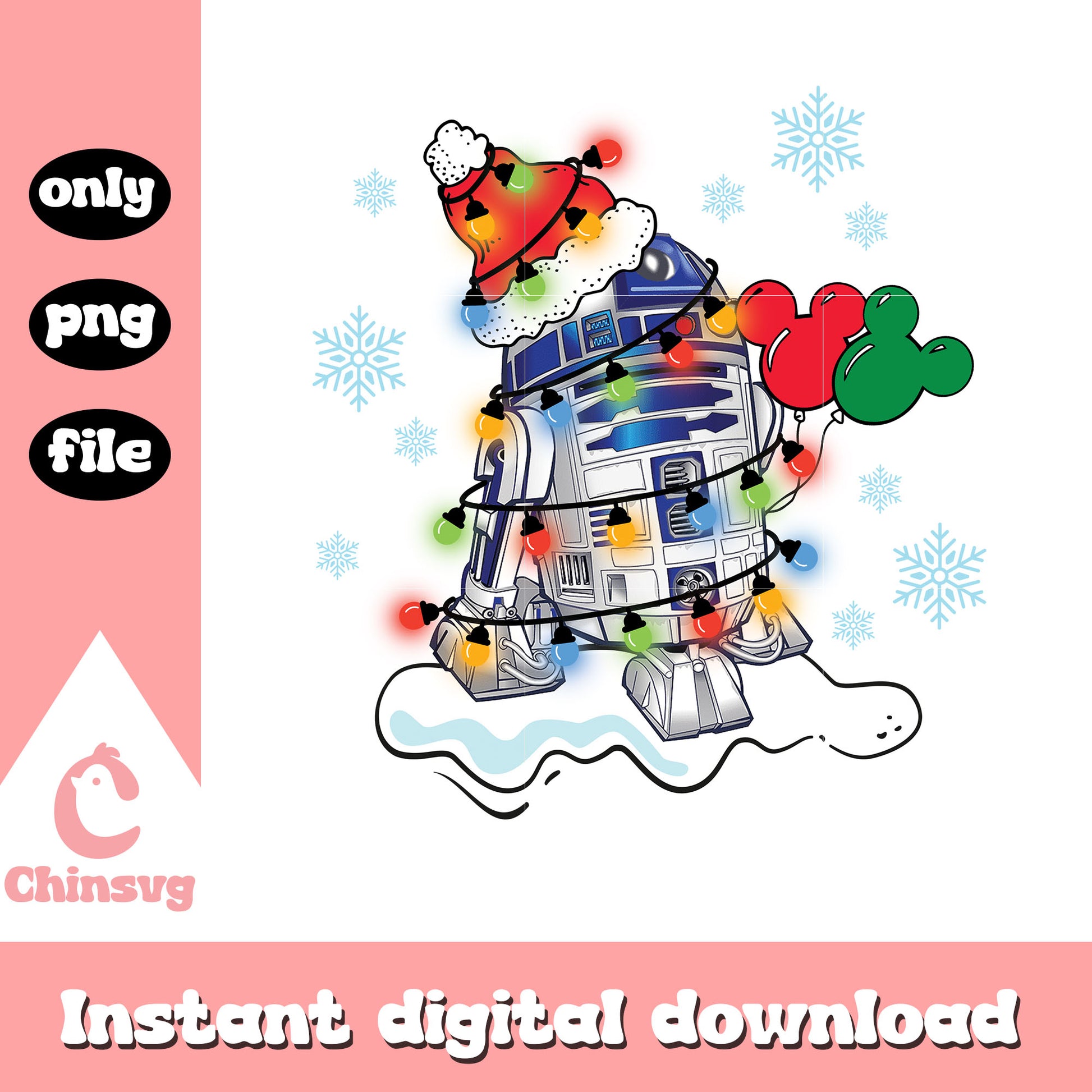 BB-8 star wars christmas lights decor png, christmas lights near me png
