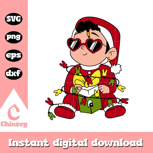 Baby benito christmas lights svg, christmas lights​ svg