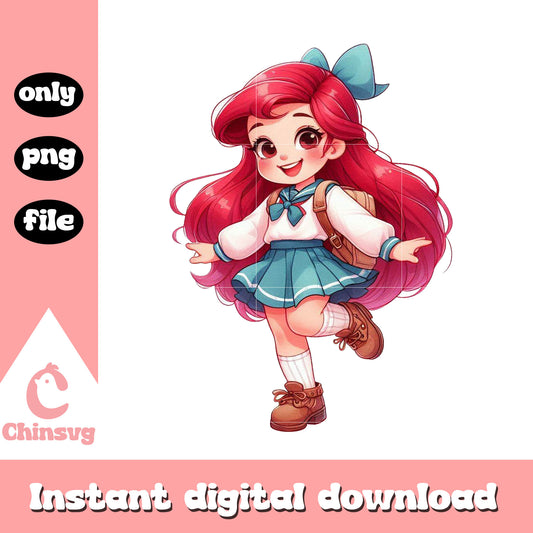Baby ariel princess back to school png, school closings png