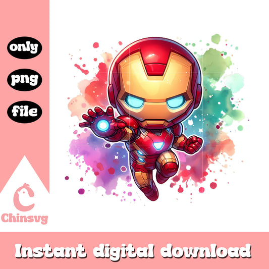 Baby avengers iron man design png, superhero png, avenger png