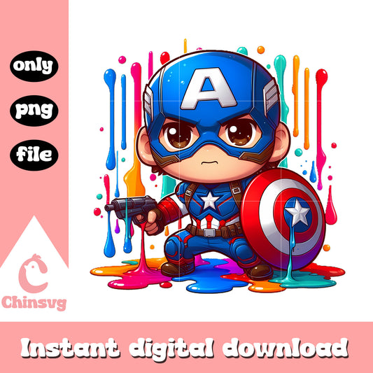 Baby captain america character design png, captain marvel cast png